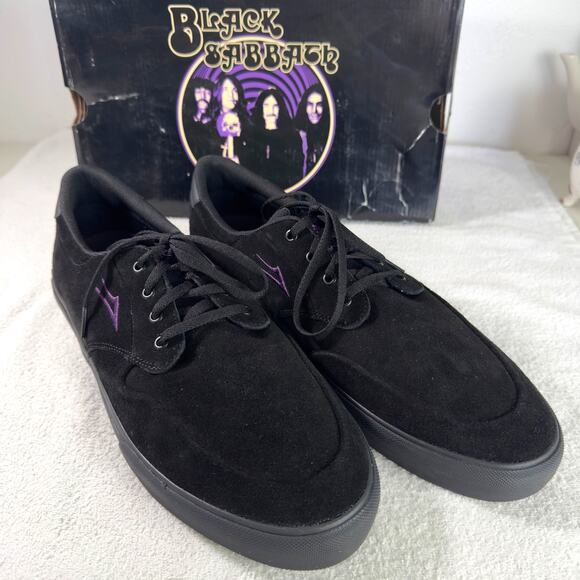 Lakai x Black Sabbath Riley III Black Suede Skate Shoes Mens Size 14 NEW - Picture 5 of 14